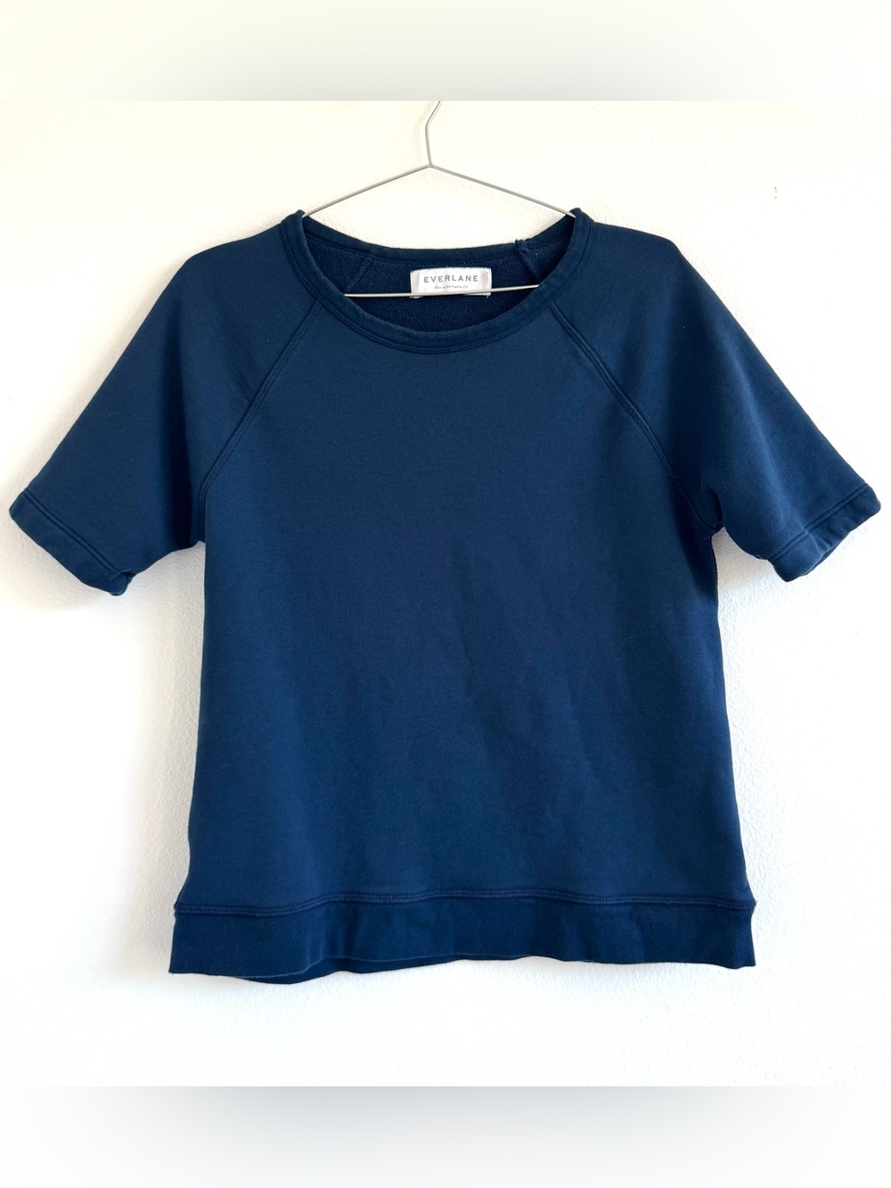 Everlane Short Sleeve Sweatshirt Navy